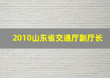 2010山东省交通厅副厅长