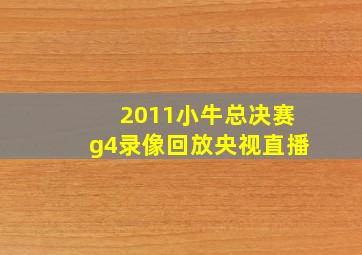 2011小牛总决赛g4录像回放央视直播