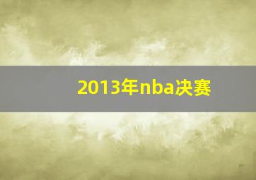 2013年nba决赛