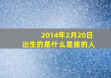 2014年2月20日出生的是什么星座的人