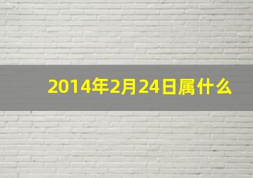 2014年2月24日属什么