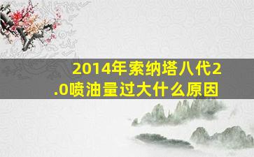 2014年索纳塔八代2.0喷油量过大什么原因