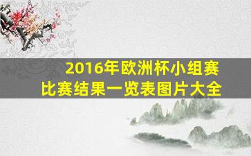 2016年欧洲杯小组赛比赛结果一览表图片大全