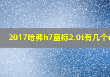 2017哈弗h7蓝标2.0t有几个usb