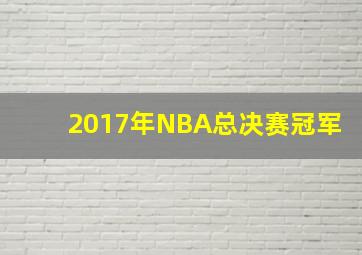 2017年NBA总决赛冠军