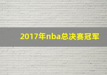 2017年nba总决赛冠军