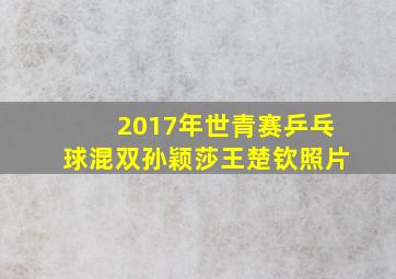 2017年世青赛乒乓球混双孙颖莎王楚钦照片