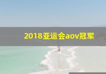 2018亚运会aov冠军