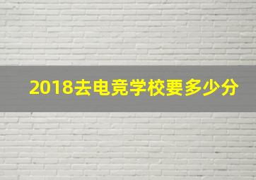 2018去电竞学校要多少分