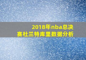 2018年nba总决赛杜兰特库里数据分析