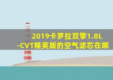 2019卡罗拉双擎1.8L-CVT精英版的空气滤芯在哪