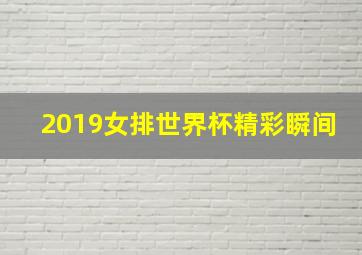 2019女排世界杯精彩瞬间