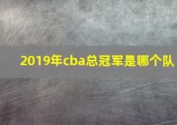 2019年cba总冠军是哪个队