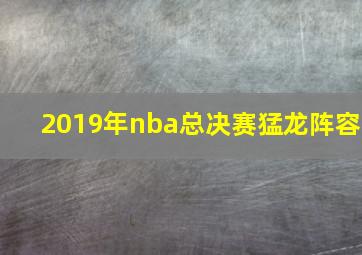 2019年nba总决赛猛龙阵容