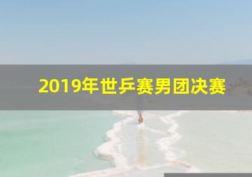 2019年世乒赛男团决赛