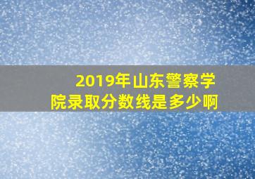 2019年山东警察学院录取分数线是多少啊