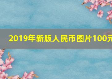 2019年新版人民币图片100元