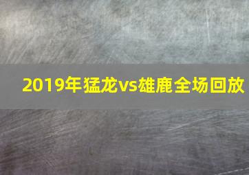 2019年猛龙vs雄鹿全场回放