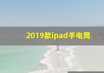 2019款ipad手电筒