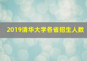 2019清华大学各省招生人数