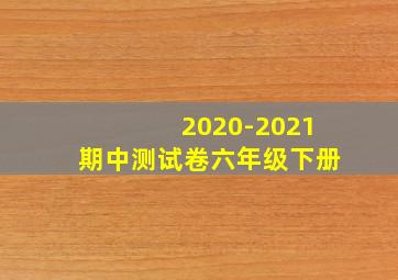 2020-2021期中测试卷六年级下册