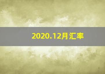 2020.12月汇率