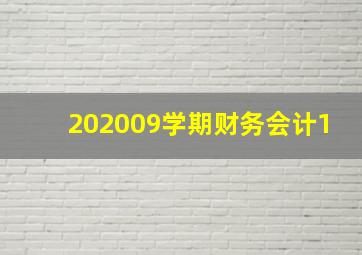 202009学期财务会计1