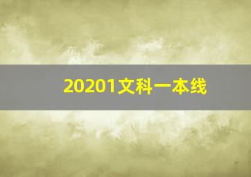 20201文科一本线