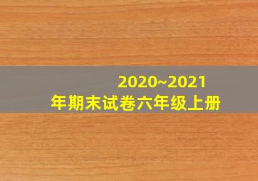 2020~2021年期末试卷六年级上册