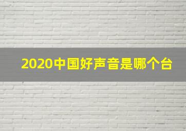 2020中国好声音是哪个台