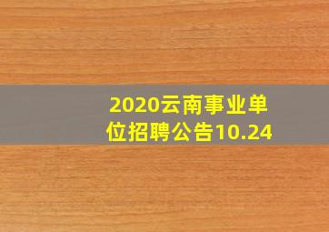 2020云南事业单位招聘公告10.24