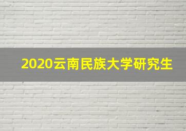 2020云南民族大学研究生