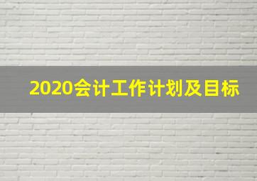 2020会计工作计划及目标