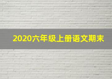 2020六年级上册语文期末