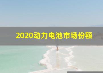 2020动力电池市场份额