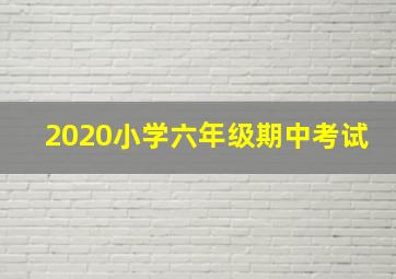 2020小学六年级期中考试