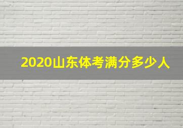 2020山东体考满分多少人