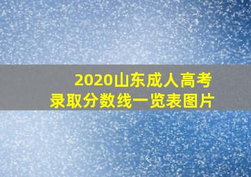 2020山东成人高考录取分数线一览表图片