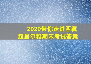 2020带你走进西藏超星尔雅期末考试答案