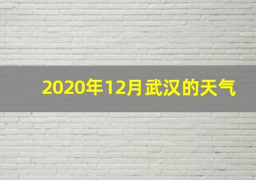 2020年12月武汉的天气