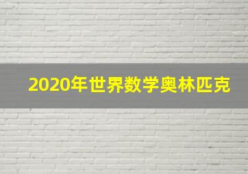 2020年世界数学奥林匹克