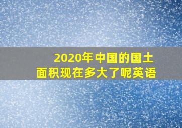 2020年中国的国土面积现在多大了呢英语