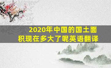 2020年中国的国土面积现在多大了呢英语翻译