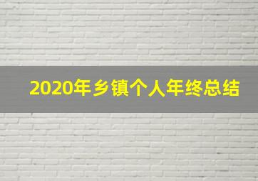 2020年乡镇个人年终总结