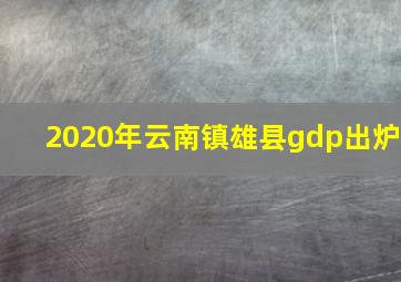 2020年云南镇雄县gdp出炉