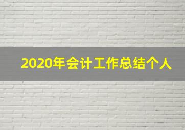 2020年会计工作总结个人