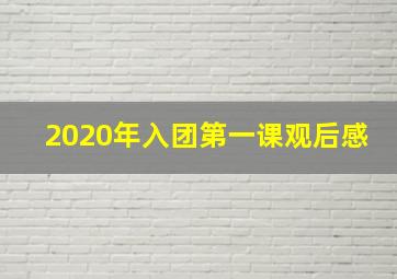 2020年入团第一课观后感