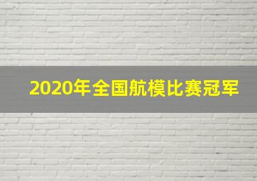 2020年全国航模比赛冠军