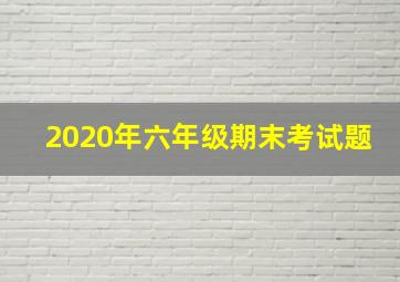 2020年六年级期末考试题