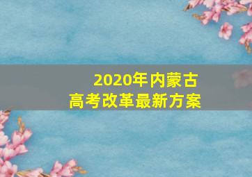 2020年内蒙古高考改革最新方案